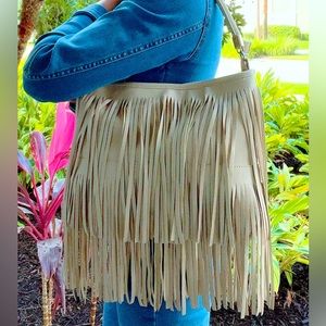 🔴 SOLD Trendy Boho Fringe Vegan Leather Purse